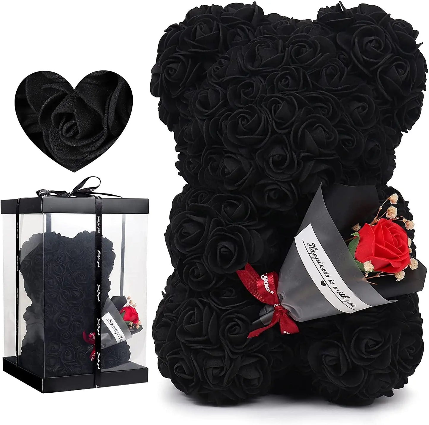 Rose Bear Preserved Fresh Flower Valentine's Day Birthday Gift petsiam
