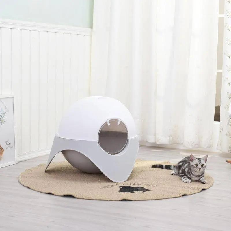 Snowy Space Pod Cat Litter Box