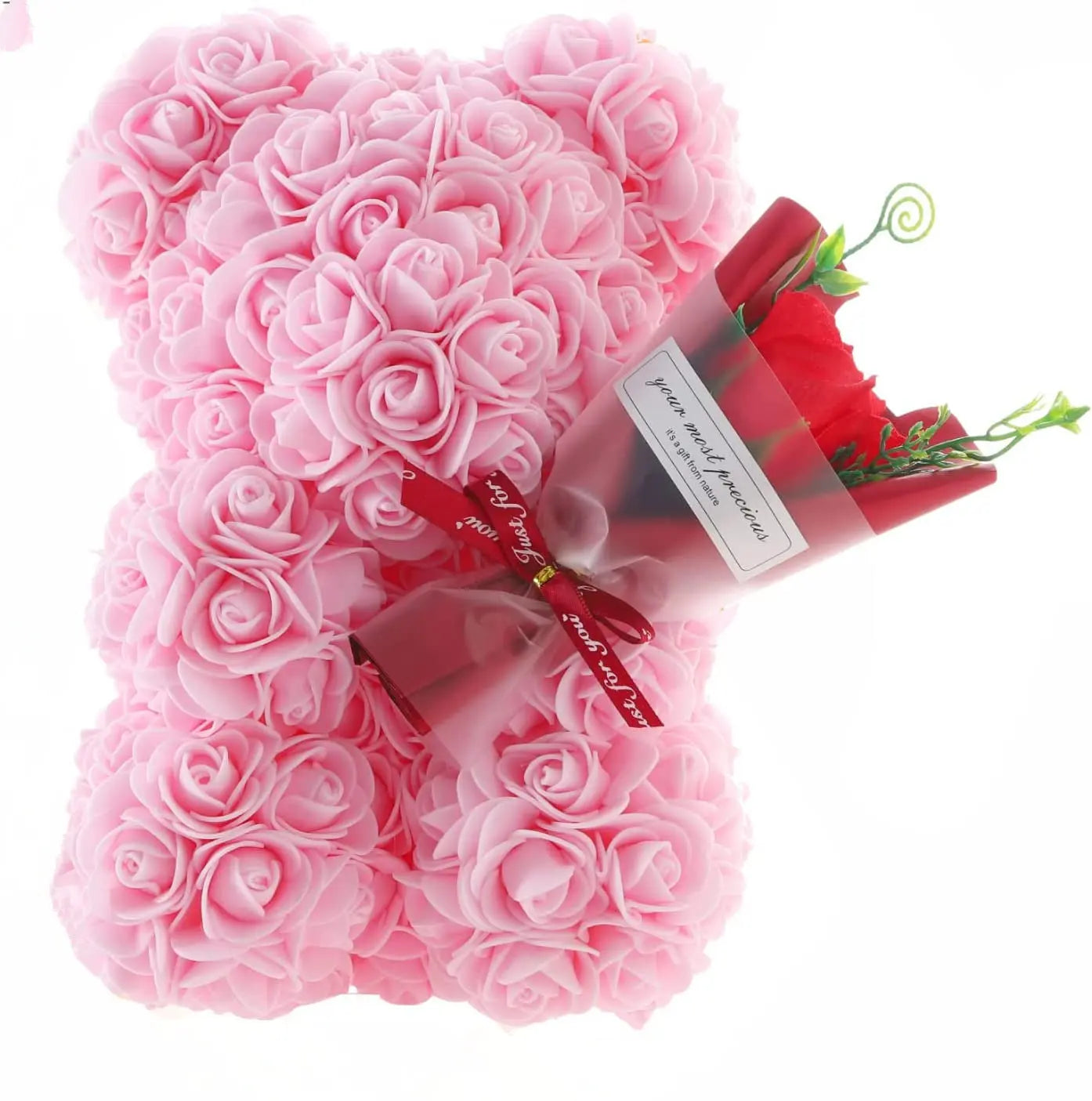 Rose Bear Preserved Fresh Flower Valentine's Day Birthday Gift petsiam