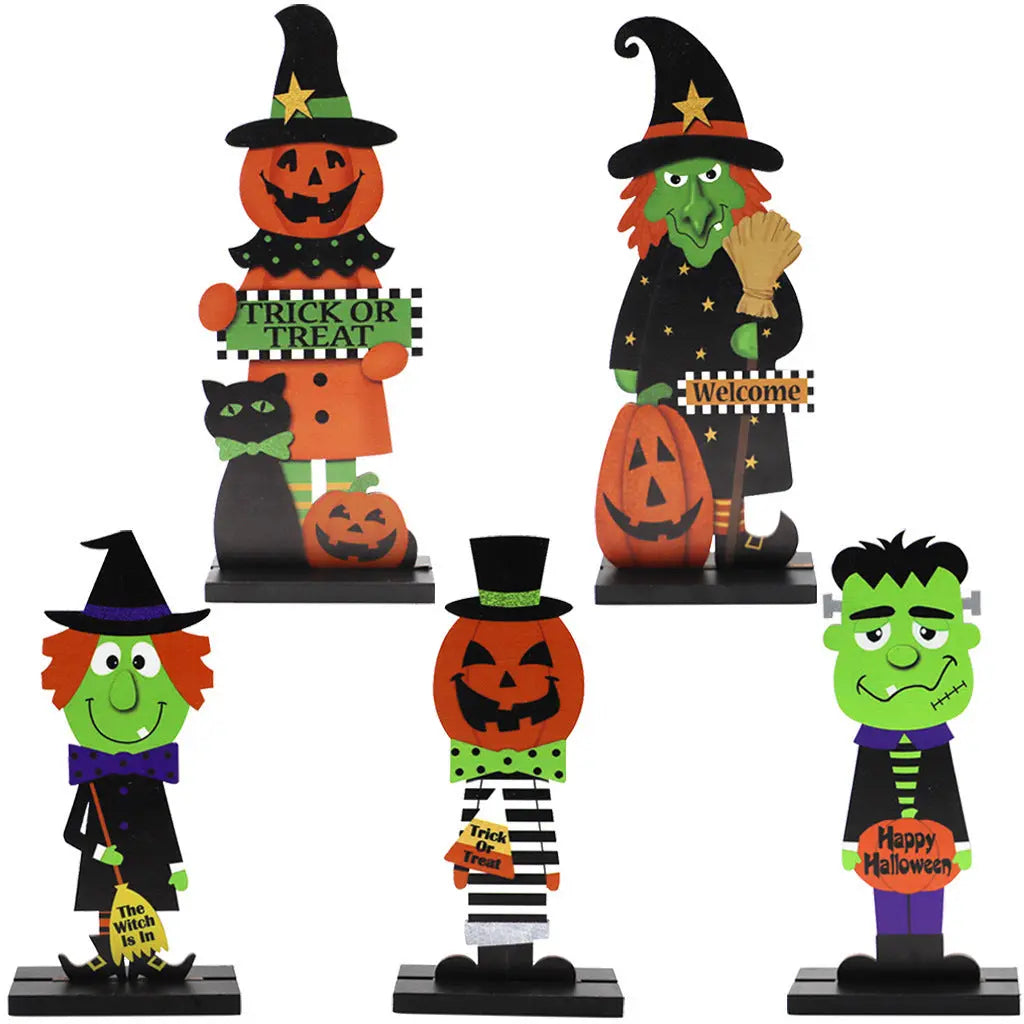 Halloween Pumpkin Man Witch Home Table Decoration petsiam
