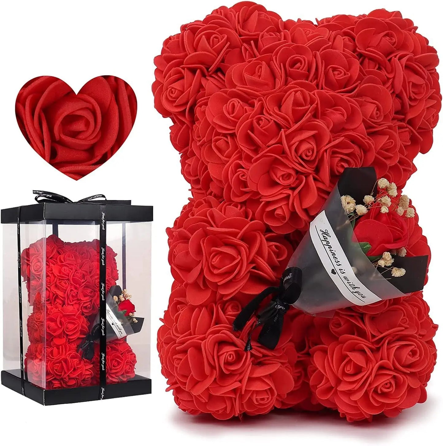 Rose Bear Preserved Fresh Flower Valentine's Day Birthday Gift petsiam