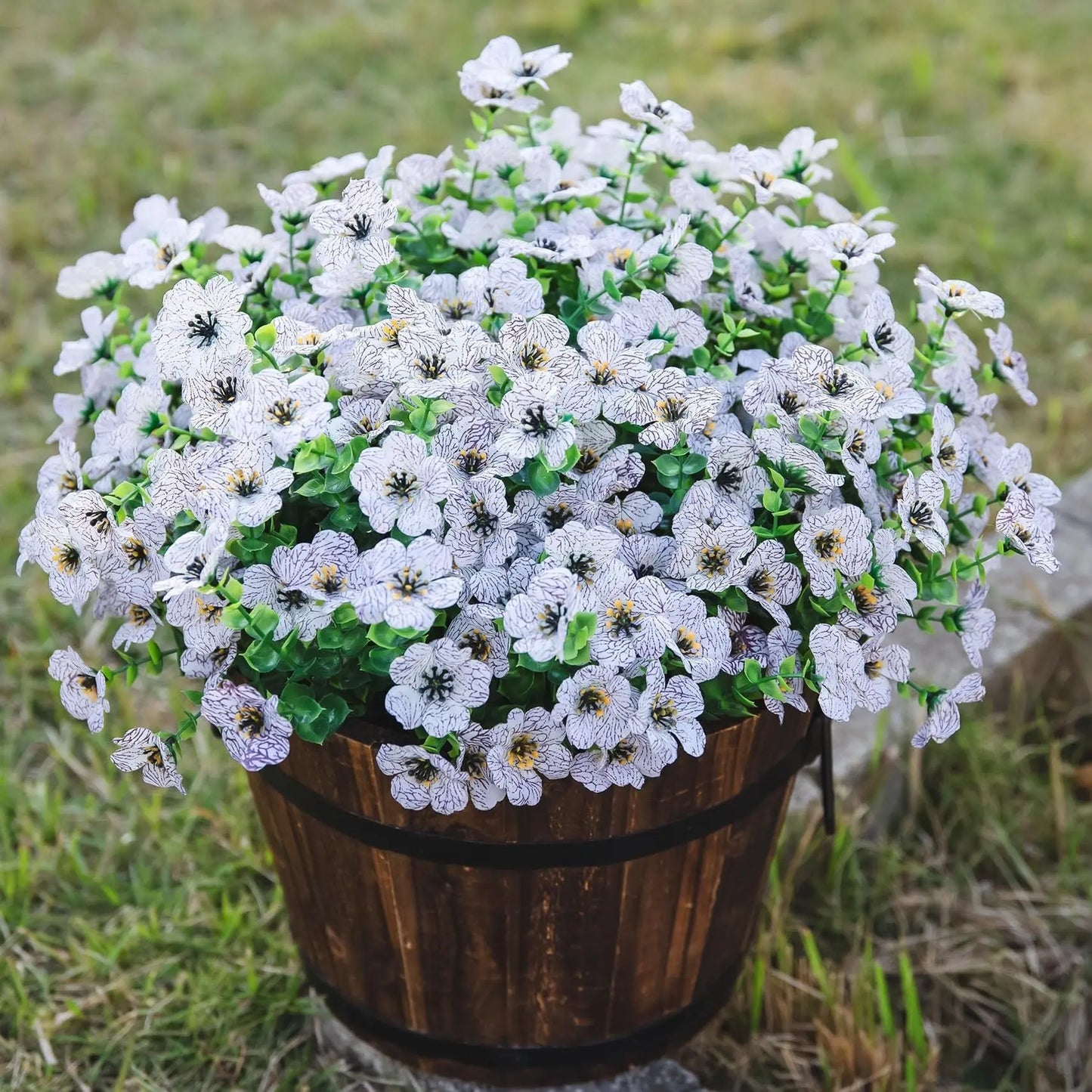 Artificial Outdoor UV-proof Decorative Simulation Green Plant Plastic Flowers petsiam
