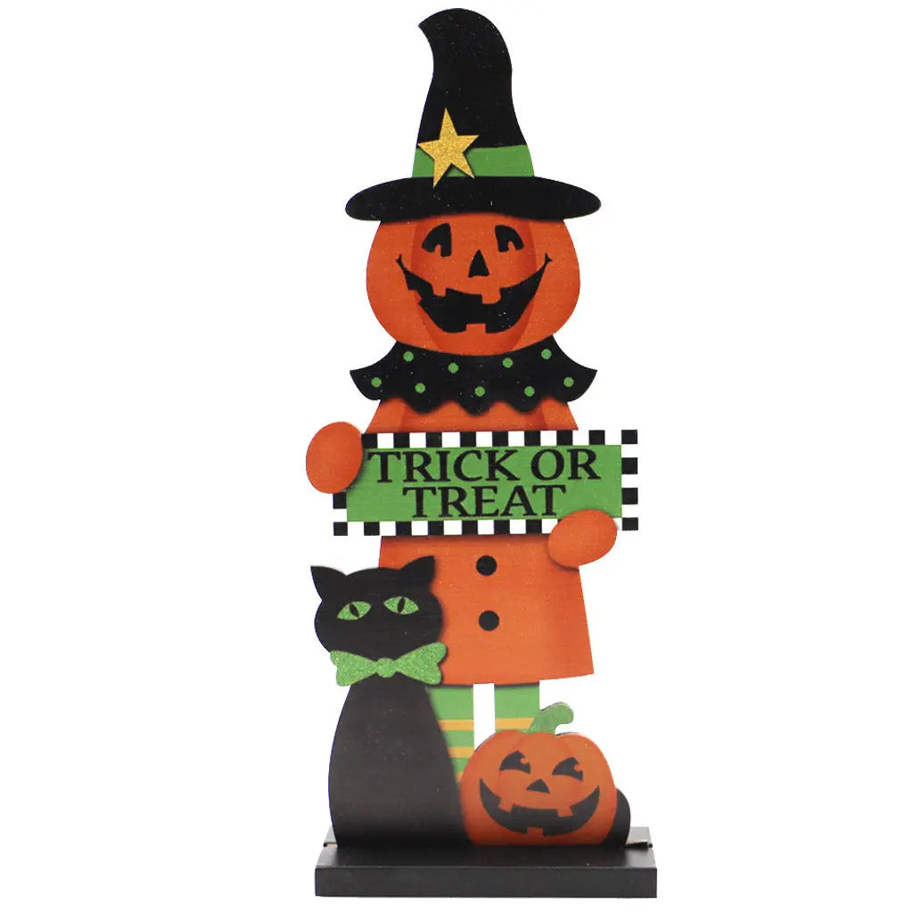 Halloween Pumpkin Man Witch Home Table Decoration petsiam