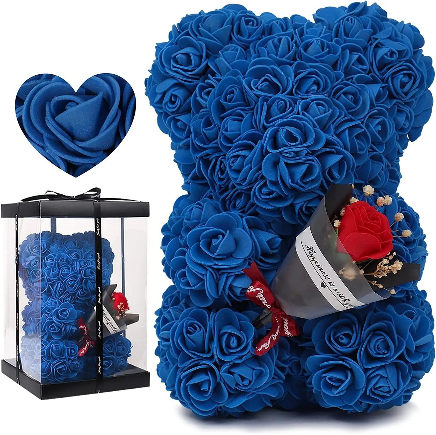 Rose Bear Preserved Fresh Flower Valentine's Day Birthday Gift petsiam