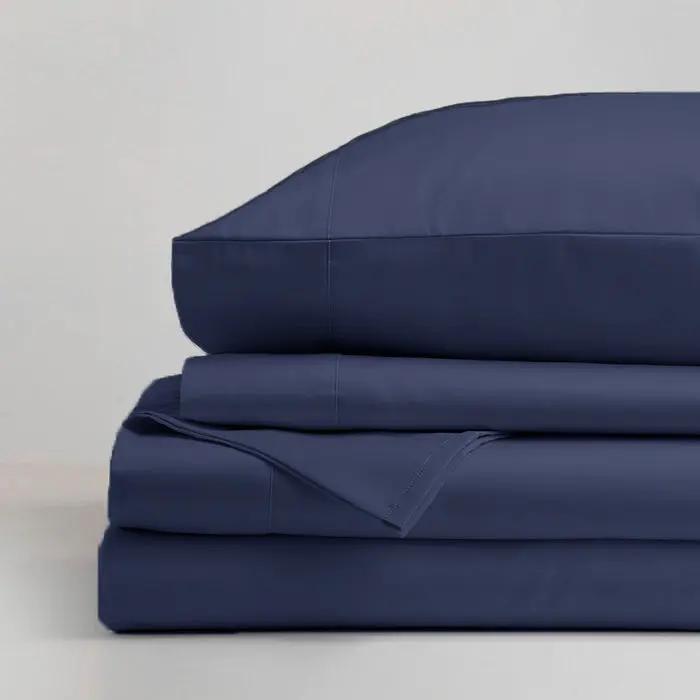 NNEDSZ Ddecor Home 1500 Thread count Premium Cotton Blend Indigo King Sheet Set by Ddecor Home
