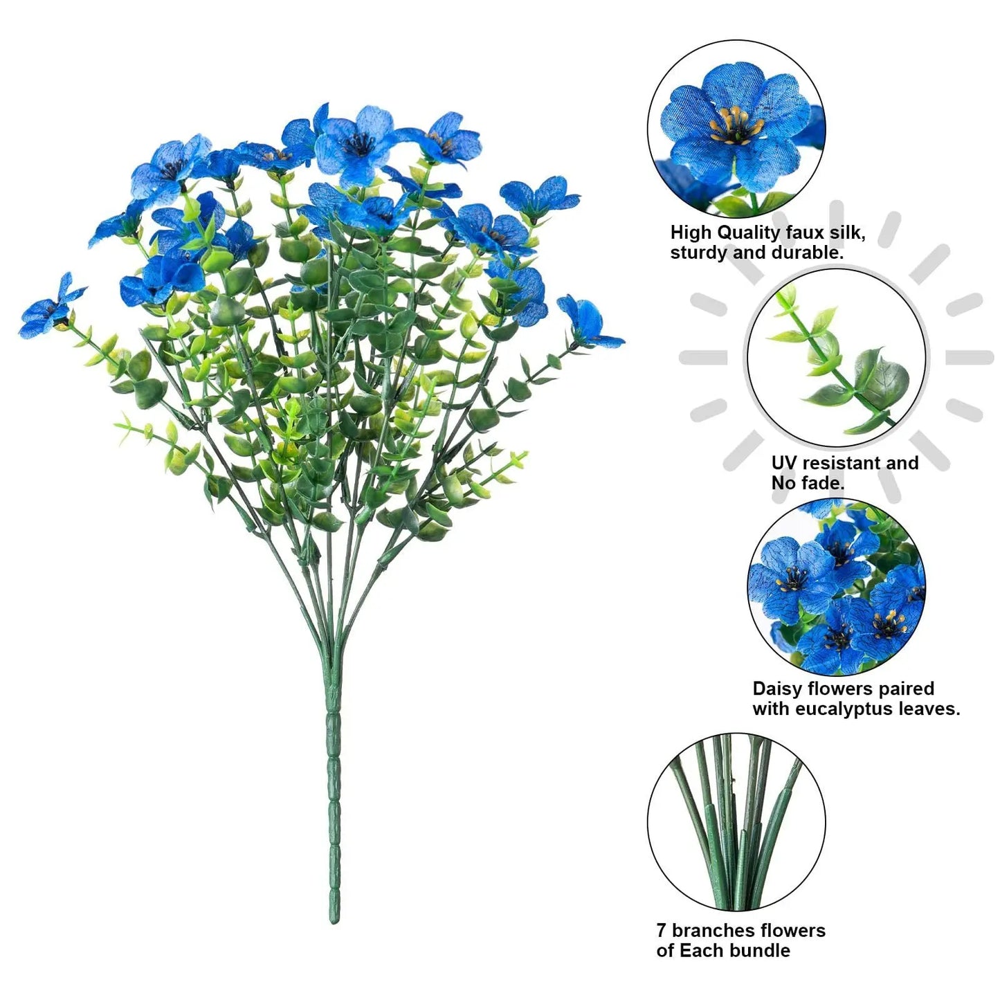 Artificial Outdoor UV-proof Decorative Simulation Green Plant Plastic Flowers petsiam