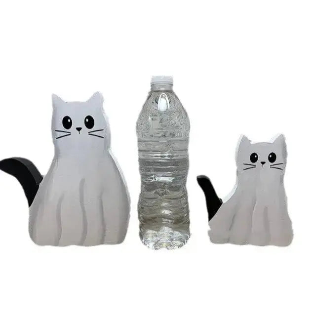 Personalized Halloween Ghost Cat Statue - petsiam.com