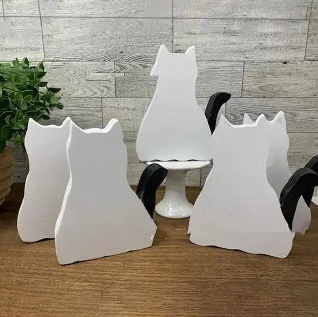 Personalized Halloween Ghost Cat Statue - petsiam.com