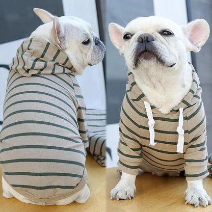 Striped Pet Dog Cat Hoodie Sweater - Stylish And Cozy Apparel For Your Furry Friend
