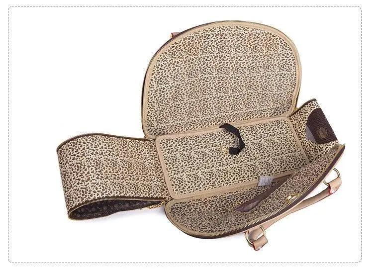 Luxury Leather Pet Travel Tote: Stylish And Practical Dog And Cat Carrier