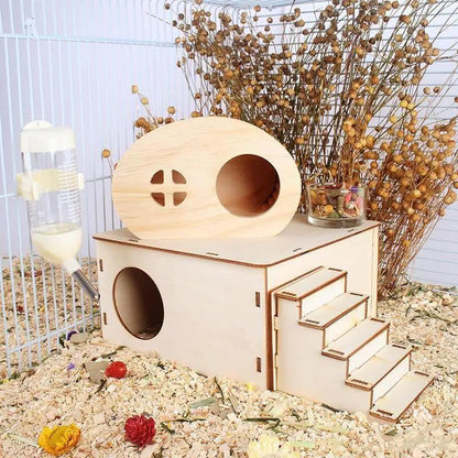Wooden Animal Hideout: Cozy Retreat For Small Pets