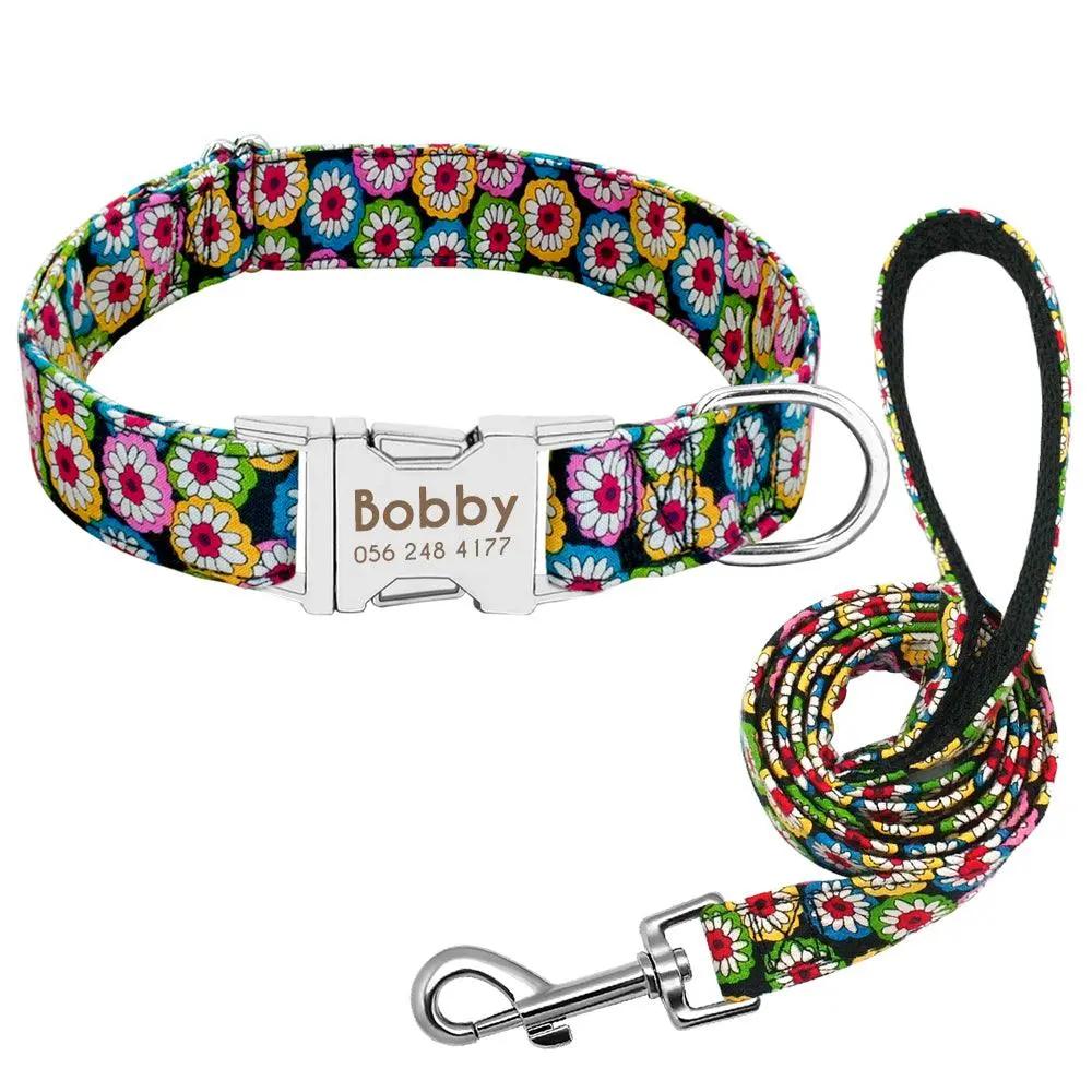Personalized Pet Dog Collar With Engraved Name And Contact Details - Ideal For Large Dogs
