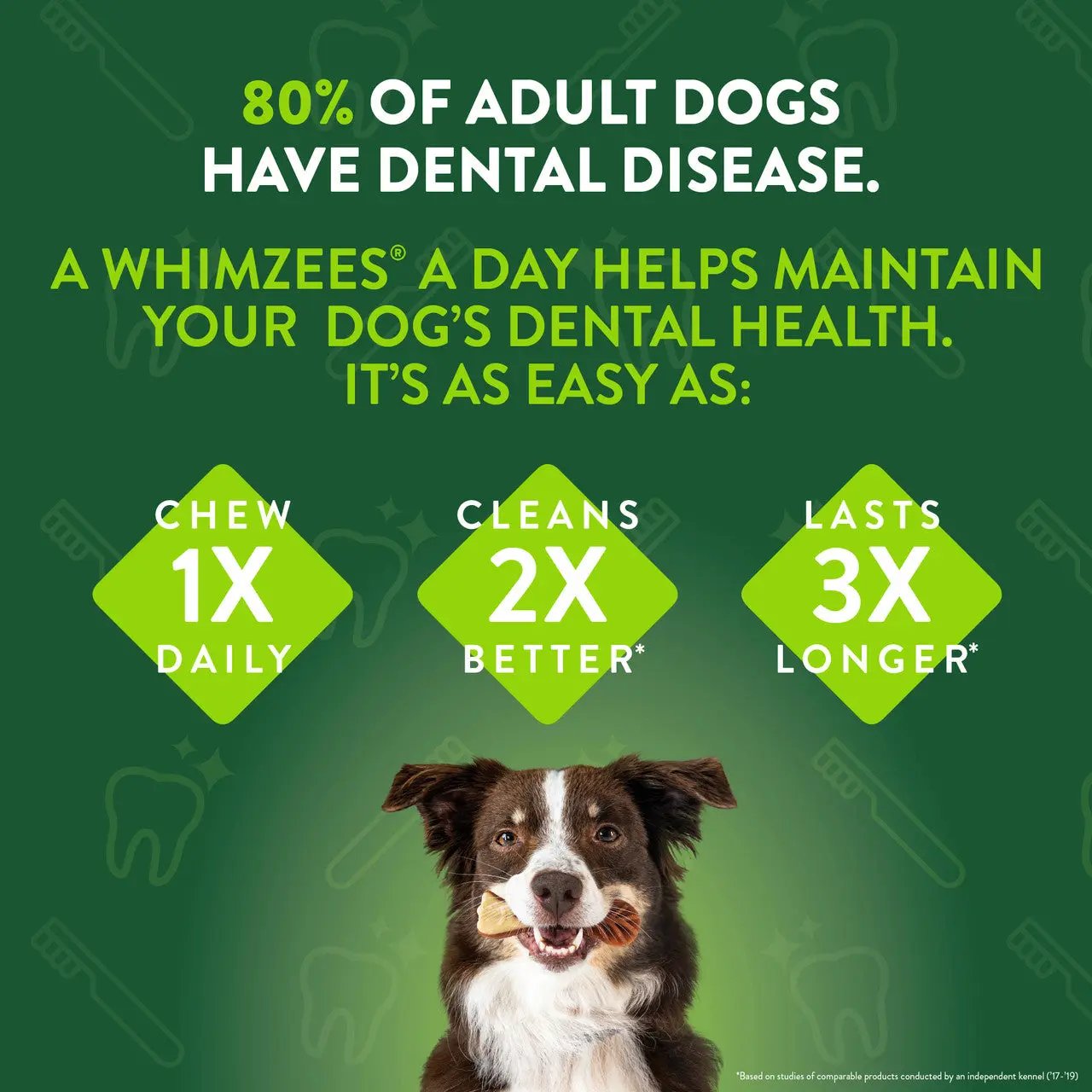 WHMZ DNTL CHW MEDIUM 7CT ( 4 X 7.4 OZ   )