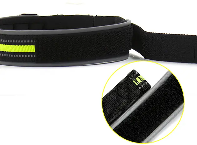 Reflective Grid Pattern Neoprene Pet Collars - Stylish Safety Accessories For Dogs And Cats