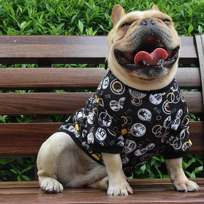 Fashionable Printed Pet Clothes For Spring And Autumn - Stylish Dog Apparel