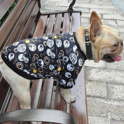 Fashionable Printed Pet Clothes For Spring And Autumn - Stylish Dog Apparel
