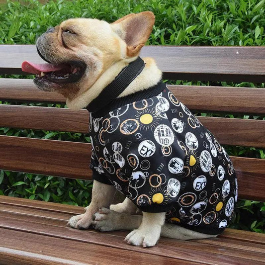 Fashionable Printed Pet Clothes For Spring And Autumn - Stylish Dog Apparel