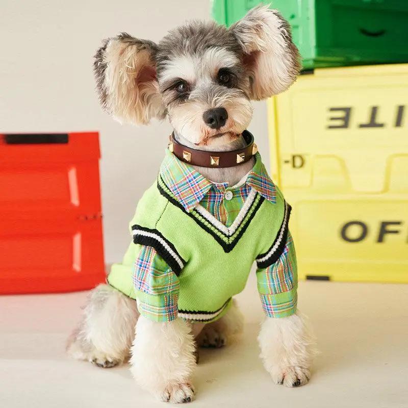 Fruit Green Casual Dog Shirt For Small And Medium-Sized Dogs And Cats