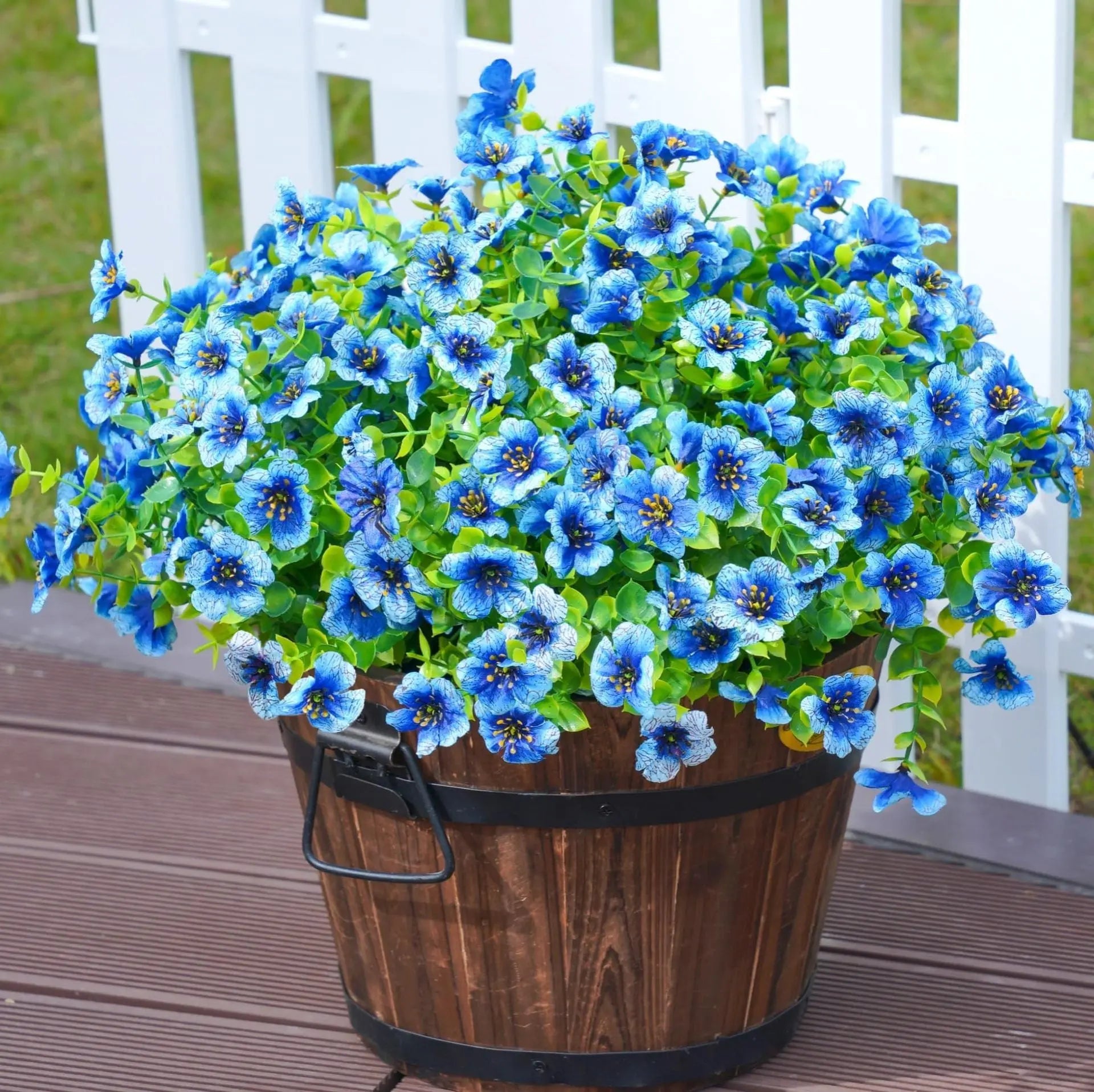 Artificial Outdoor UV-proof Decorative Simulation Green Plant Plastic Flowers petsiam