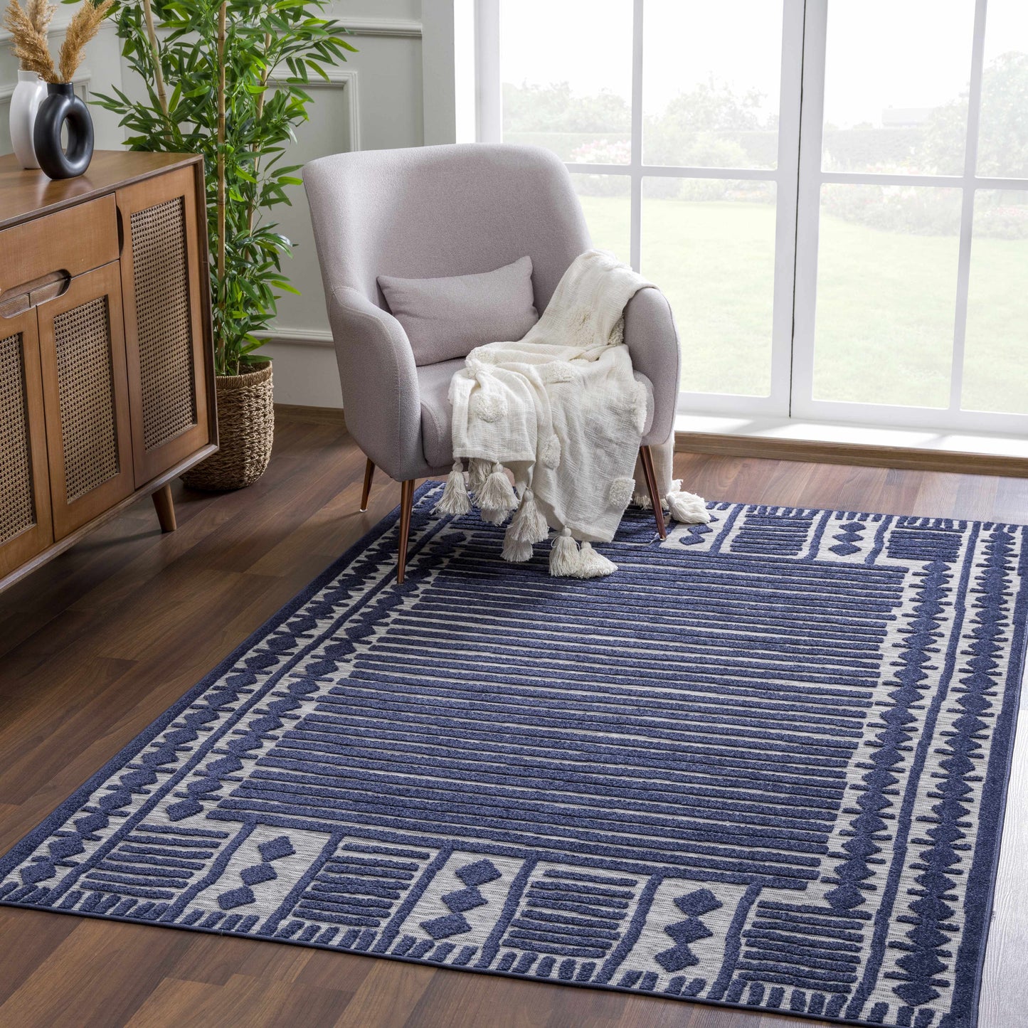 Sillawit 3D Outdoor Area Rug - Clearance