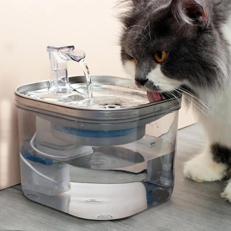 Pet Cat Dog Stainless Steel Automatic Water Dispenser Intelligent Fountain