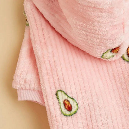 Fashionable Pet Avocado Print Hoodie For Cats And Dogs