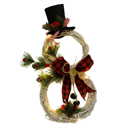 NNEOBA LED Christmas Rattan Wreath Holiday Decoration
