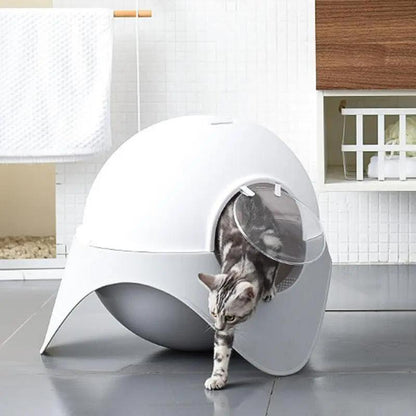 Snowy Space Pod Cat Litter Box