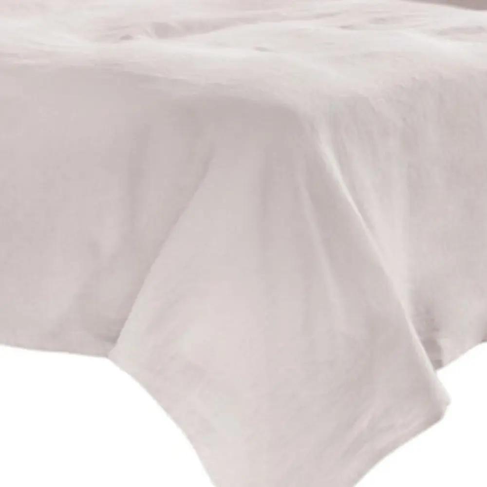 Four Piece Light Pink Linen Sheet Set