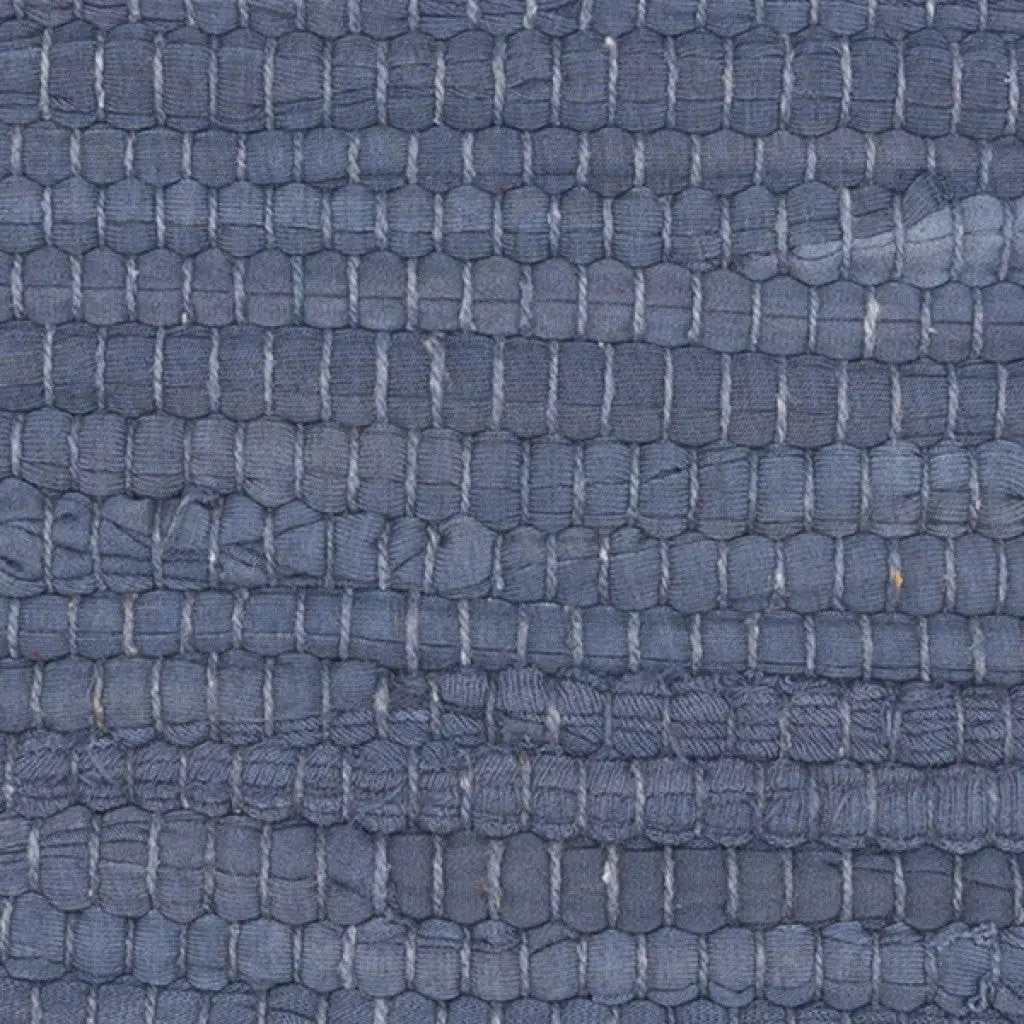 Set of Two Navy Blue Cotton Throw Pillow