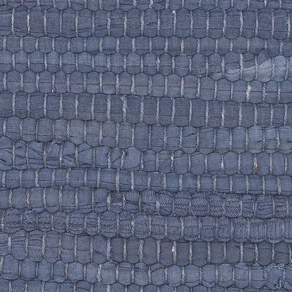 Set of Two Navy Blue Cotton Throw Pillow