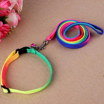 Rainbow Round Cat Leash And Dog Chain