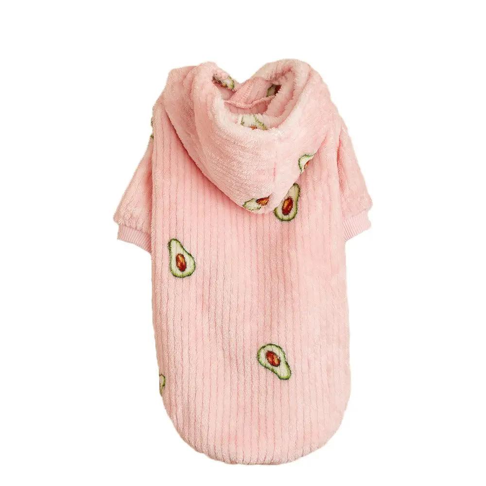 Fashionable Pet Avocado Print Hoodie For Cats And Dogs