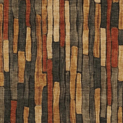 5' X 8' Coffee And Brown Striped Washable Indoor Outdoor Area Rug