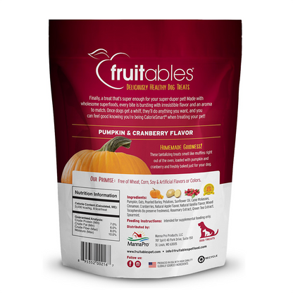 Fruitables Pumpkin & Cranberry Mix Dog Treats (8x7 Oz)
