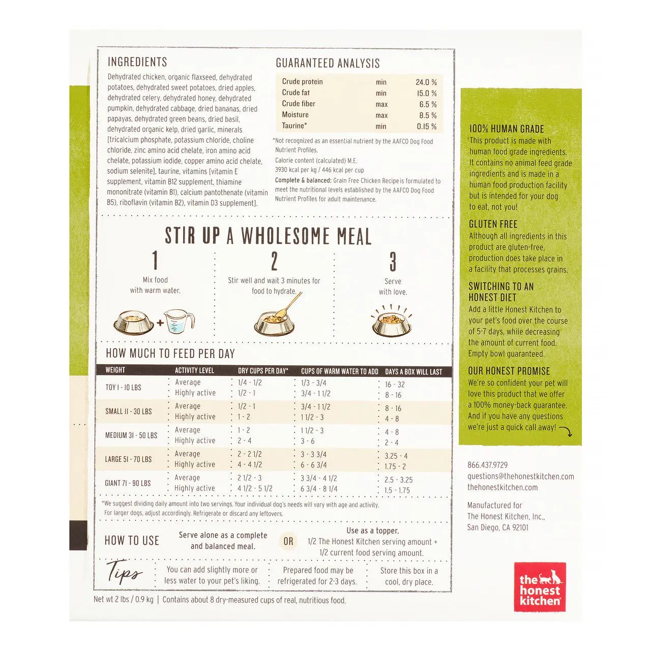 HK DOG FD GRN FREE CHCKN ( 6 X 2 LB   )