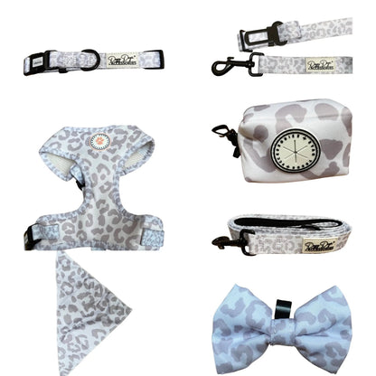 Grey Leopard (7-Piece, Full Dog Accessories Set) by Doggy Days