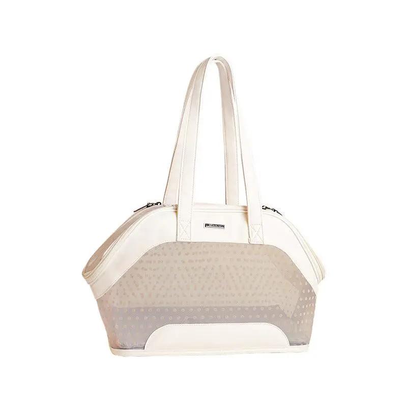 Portable Breathable Cat Travel Bag With Mesh Design - Perfect For Teddy Pomeranian Puppies And Cats