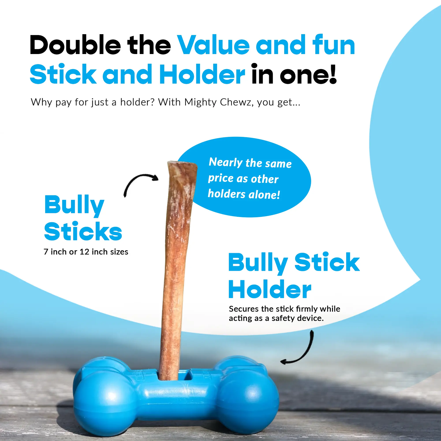 12" Jumbo Bully Sticks - Bully Bone Included