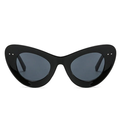 Luminara - Retro Round Cat Eye Women Fashion Sunglasses