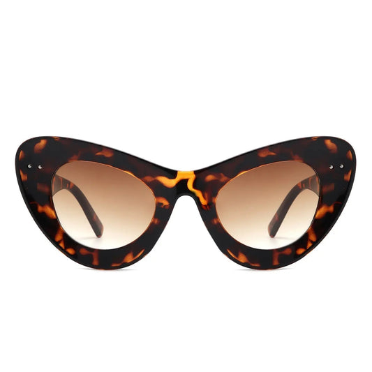 Luminara - Retro Round Cat Eye Women Fashion Sunglasses
