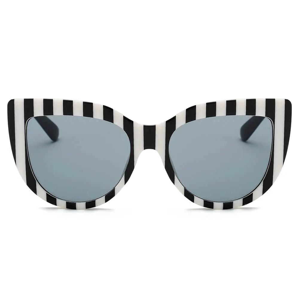 HELSINKI | Women Round Cat Eye Oversized Fashion Sunglasses