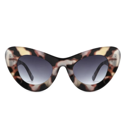 Luminara - Retro Round Cat Eye Women Fashion Sunglasses