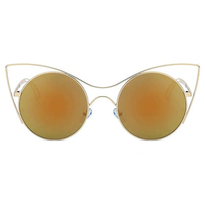 GERING | Women Round High Pointed Cat Eye Sunglasses