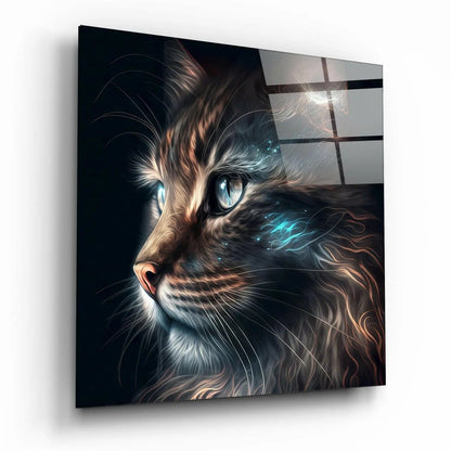 Cat Glass Wall Art  || Designers Collection