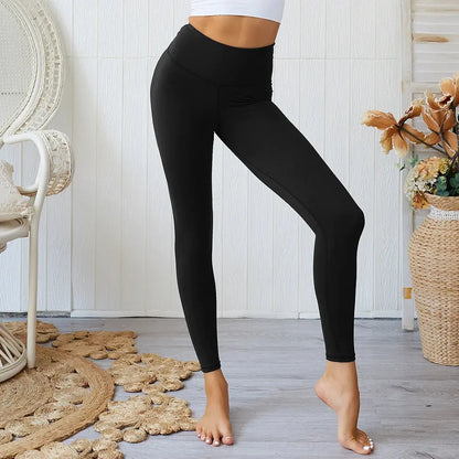 Drop Shipping Women High Quality Nylon Spandex 250gsm Yoga Leggings-2