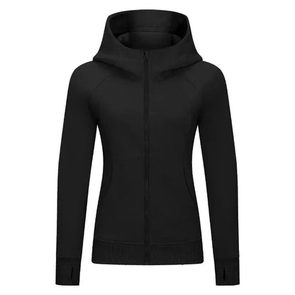 Xsunwing Custom Logo Fitness Coat Sports Wear Outwear Women Running Jackets With Thick Full Zip up Face Hoodie Sweater WDQ028-6