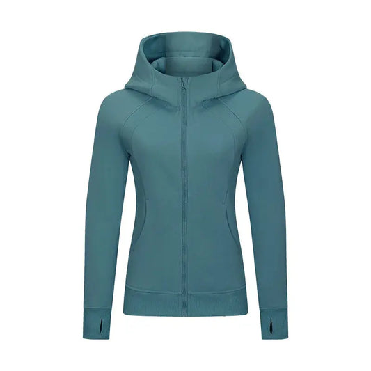 Xsunwing Custom Logo Fitness Coat Sports Wear Outwear Women Running Jackets With Thick Full Zip up Face Hoodie Sweater WDQ028-10