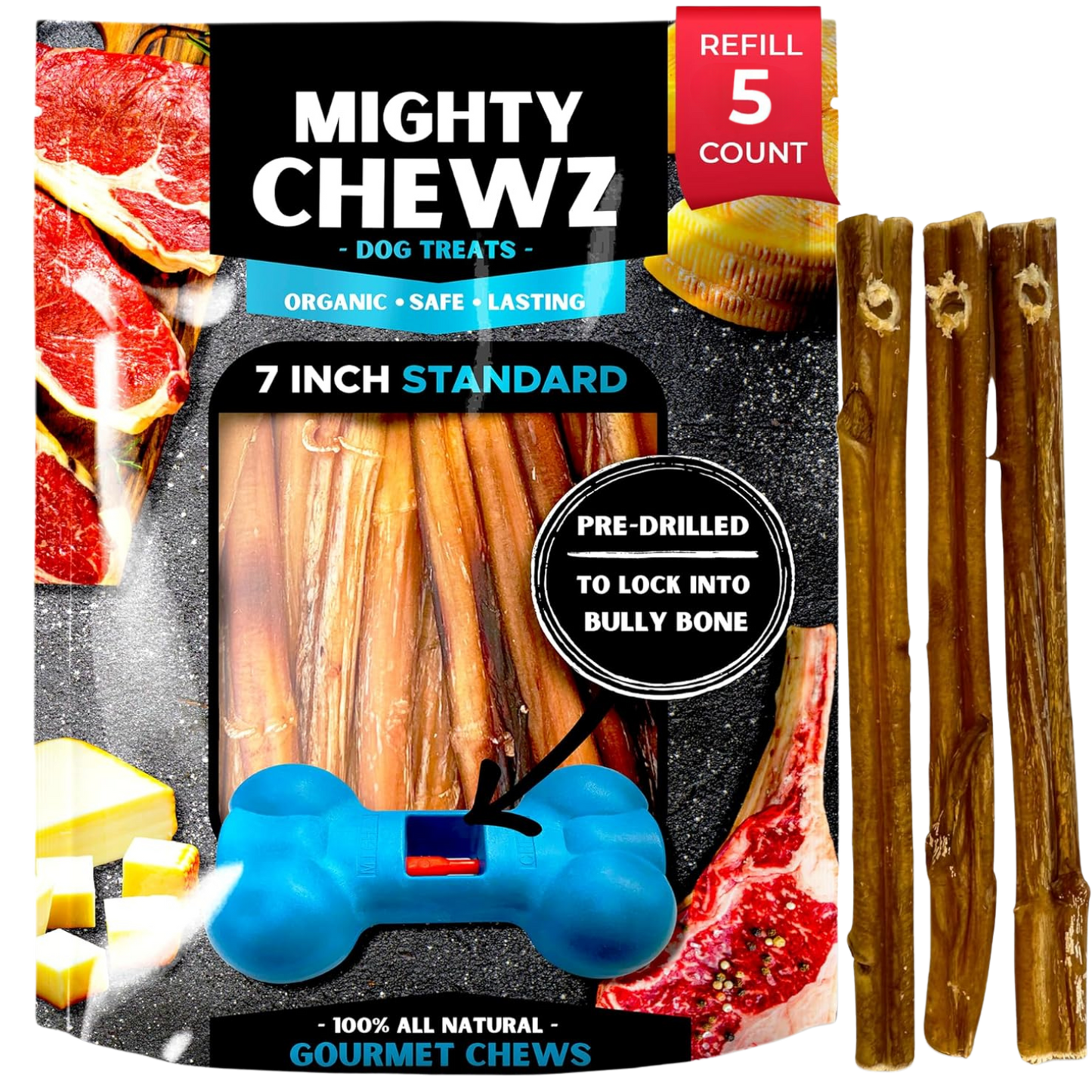 7" Standard Bully Sticks - Refill Pack
