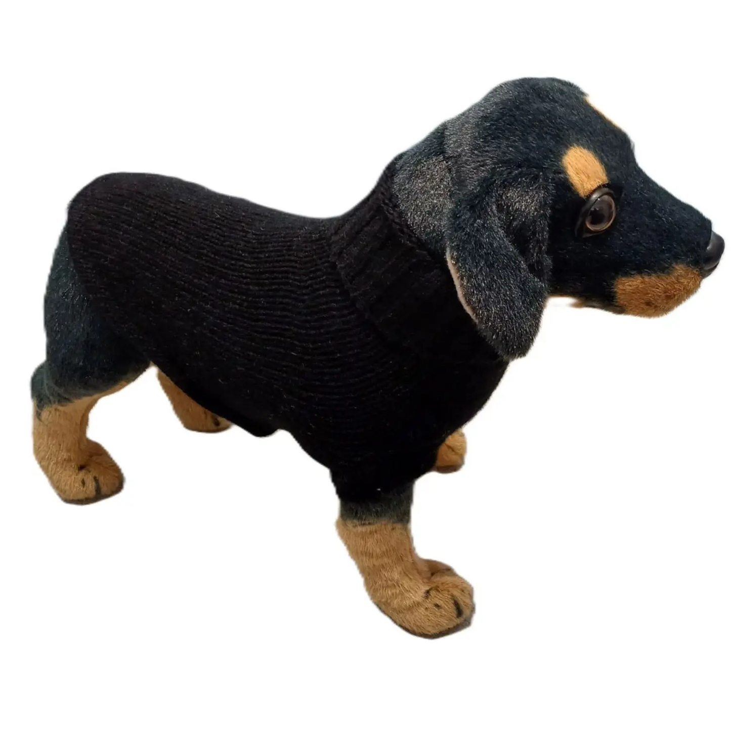 Plain Knit Ribbed Collar Dog or Cat Regenerated Cashmere Fineness 5
